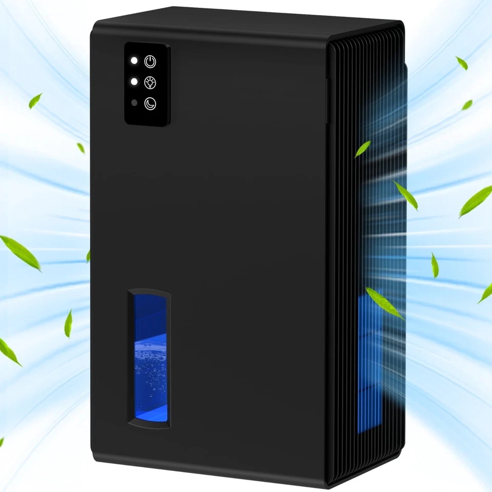 NINESKY DEHUMIDIFIER FOR HOME 95 OZ WATER TANK 800 SQ.FT - ALL BLACK - Image 1 of 4