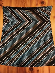 Anne Cole Damen schwarz & türkis trägerlos geometrisches Muster Röhre Schwimmen Top-Small - Bild 1 von 6