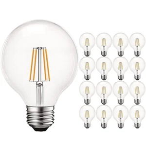 16x Luxrite LED G25 Globe Bulb 5W (60W Equivalent) 550lm Warm White E26 Base - Picture 1 of 7