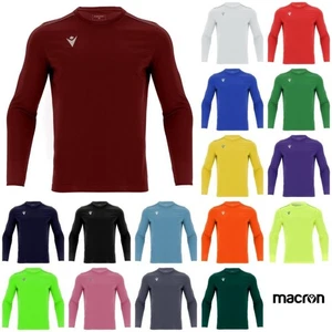 SHIRT FOOTBALL SOCCER RIGEL HERO - LS - MACRON - Size 4XS - 5XL - Picture 1 of 26