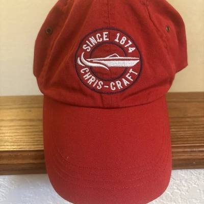 Sombrero, gorra, rojo ajustable, OSFM, yunque “Chris-Craft Since 1874” Foto 1 de 4