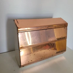 VTG Lincoln Beautyware Copper Wall Table Dispenser Paper Towel Wax Aluminum Foil - Picture 1 of 9