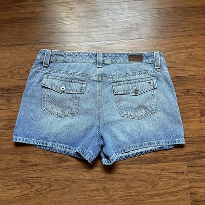 Pantalones Cortos Vaqueros Tommy Hilfiger Vintage Talla 14 Lavado Ligero Tiro Medio Grunge Y2K Años 90 Foto 1 de 4
