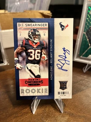 2013 Panini Contender DJ Swearing Rookie Ticket Auto Autograph RC #135 Texans - Image 1 of 3