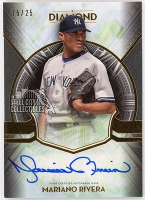 Tarjeta autógrafa Mariano Rivera 2021 Topps Diamond Icons #AC-MR 15/25 Foto 1 de 2