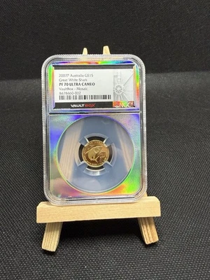 2007p Austrália G$15 Great White Shark PF 70 Ultra Cameo Vault Box Mosaico - Imagem 1 de 4