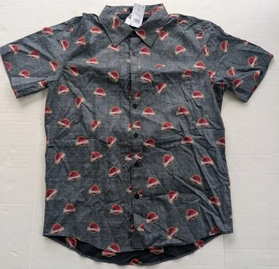 Camisa manga corta con botones Jurassic Park Universal Studios para hombre talla GRANDE Foto 1 de 4