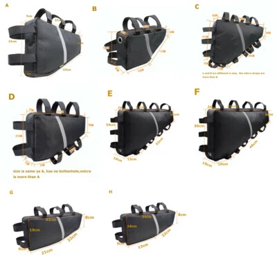 Mountain Bike Triangle Tube Frame Bag Tool Battery Storage hanging Waterproof - Image 1 of 4