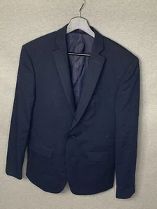 Bar III Slim-Fit Navy Blazer Mens 38R 38 Blue Lightweight Cotton Suit Top - Picture 1 of 5