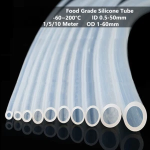 Tubo de silicona translúcido de grado alimenticio transparente manguera de goma suave cerveza leche tubo de agua - Imagen 1 de 8