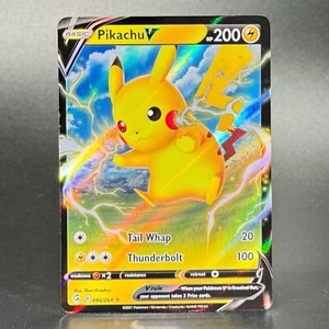 Pokemon Espada y Escudo: Fusion Strike #086/264 Pikachu V Ultra Raro - Imagen 1 de 2