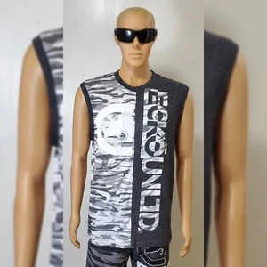ECKO UNLTD TANK TOP MEN'S REGULAR FIT SLEEVELESS CREW NECK SIZE L BLACK MARLED - Picture 1 of 11