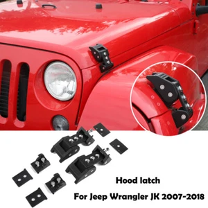 Par de hebillas de bloqueo de bloqueo de capó para Jeep Wrangler JK JL Unlimited 2007-2018 - Imagen 1 de 12