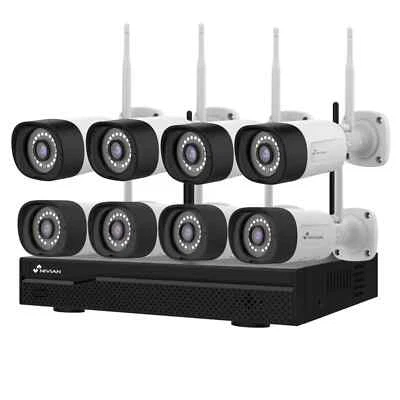 Kit videosorveglianza Wi-Fi NVR 10 canali ONVIF e 8 telecamere bullet con audio - Immagine 1 di 4