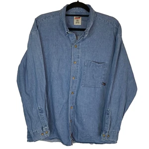 Dickies blau Denim Button Down Kragen Hemd Größe Herren XL - Bild 1 von 11