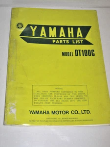 Official 1975 Yamaha DT100 C Parts List Manual Catalog LIT-10015-58-00 - Picture 1 of 3