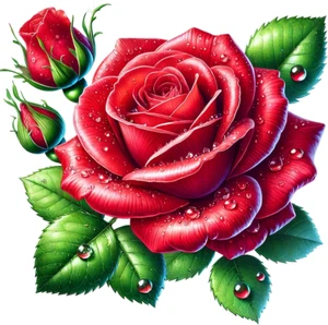 Rote Rose Blume Vinyl Aufkleber Sticker Mehrzweck Blumen Laptop Handy Wandfliese - Bild 1 von 6