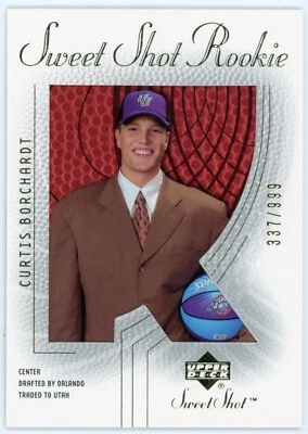 2002-03 UD Sweet Shot Curtis Borchardt Rookie RC #337/999 * Stanford * Utah Jazz - Image 1 of 2