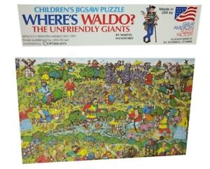 Vintage 1991 Where's Waldo? The Unfriendly Giants 100 Piece Jigsaw Puzzle
