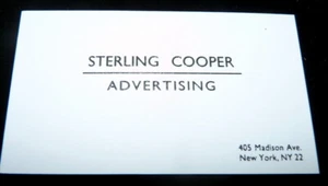 TV USED MAD MEN Show PROP Business Card STERLING COOPER - Picture 1 of 1