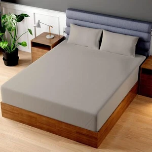Fitted Sheet - 100% Cotton Twin Size Mattress Cover - Soft, Smooth, Comfortable - Picture 1 of 9
