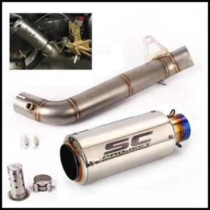 Slip on for Honda CBR1000RR 2008-2016 Exhaust System Mid Link Pipe Muffler Tips - Picture 1 of 12