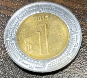 2015 Mexico peso, bi-metal, decent grade, Great Condition - Picture 1 of 2