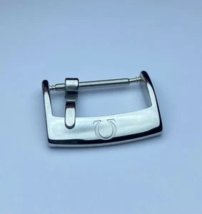 OMEGA fibbia 18 mm Argento Per Cinturino Orologio Buckle chiusura - Foto 1 di 2