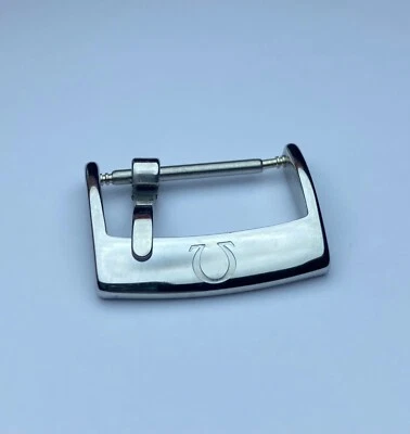 OMEGA fibbia 18 mm Argento Per Cinturino Orologio Buckle chiusura - Immagine 1 di 2