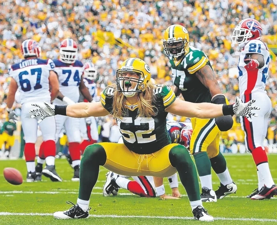Foto 8x10 de Green Bay Packers Clay Matthews NFL fútbol americano impresión #5 Foto 1 de 1