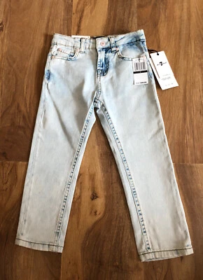 Pantalones de mezclilla para niñas The Peggi cónicos rectos lavados ligeros talla 5 nuevos con etiquetas 7 para toda la humanidad Foto 1 de 4