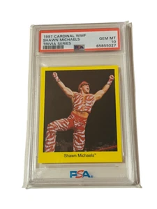 Shawn Michaels rookie rc PSA 10 1999 Cardinal WWF trivia series WWE POP 9 RARE - Picture 1 of 4