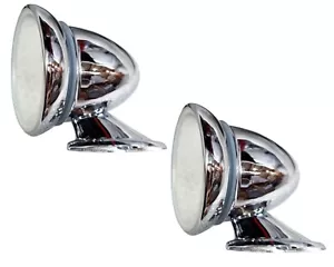 2 x Universal OE Fit Cromo Puerta Bala Torpedo Espejo Clásico Kit Coche RWM001 - Imagen 1 de 3