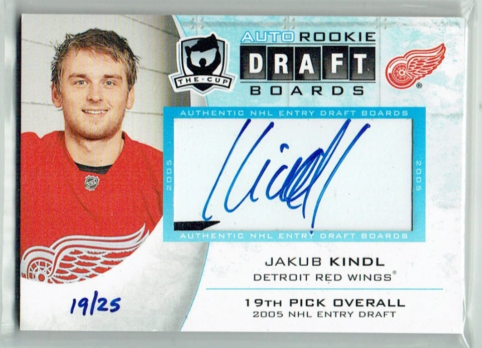 09 10 UD The Cup Auto Rookie Draft Boards  Jakub Kindl  /25  Rookie  Auto - Image 1 of 1