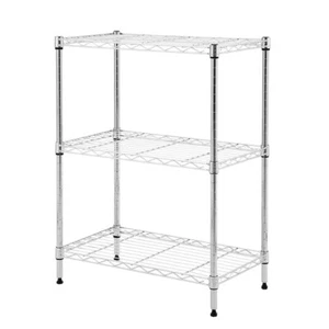 3-Tier Freestanding Adjustable Wire Metal Shelf Rack Kitchen Storage Organizer - Picture 1 of 10