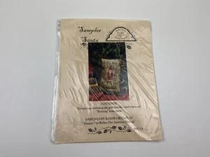 Homespun Elegance Sampler Santa Cross Stitch Pattern With Charm - Picture 1 of 4