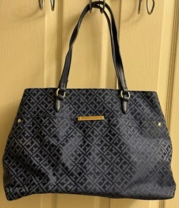 Borsa/borsa donna Tommy Hilfiger blu con logo firmato. Grande - Foto 1 di 10