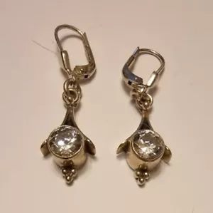 Silber ZIRKON Ohrringe 925er Top!!! - Picture 1 of 6