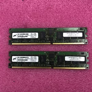 2pcs: MICRON MT18VDDF12872Y-40BF1 1GB PC-3200R DDR-400 REG ECC Server Memory - Picture 1 of 5