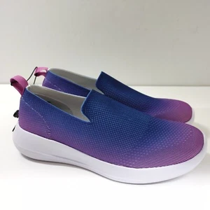 Athletic Works Comfort Low Vamp Sneaker Shoes Womens Size 6 Slip On Purple Blue - Picture 1 of 9