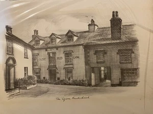 Olde Red Lion The Square Hawkshead Print - Bild 1 von 2