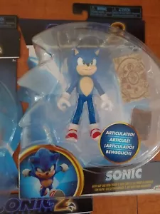 Sega Sonic The Hedgehog 2 Movie Action Figure 4" Sonic W/ Map & Ring Jakks 2022 - Picture 1 of 2