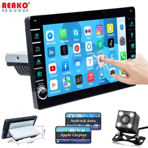 9'' Single 1 Din Andriod 12 Car Radio Stereo GPS CarPlay Touch Bluetooth Player - Picture 1 of 18