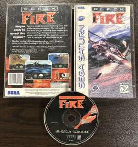 Juego Black Fire Sega Saturn 1996 completo en estuche con disco manual probado en caja - Imagen 1 de 5