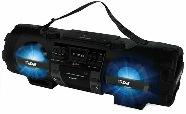 NAXA MP3/CD Bass Reflex Boombox with PA System