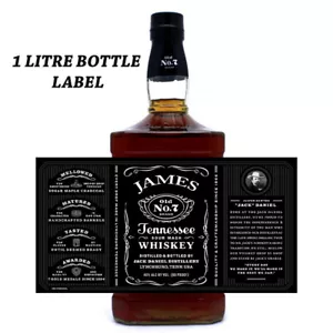 PERSONALISED BOURBON WHISKEY 1 LITRE BOTTLE LABEL - PARTY / BIRTHDAY - Picture 1 of 2