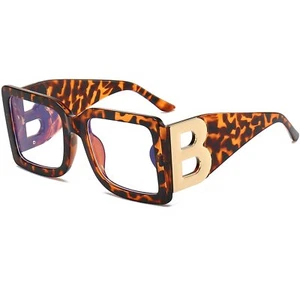 Fashion Blue Light Blocking Glasses for Women Black Thick Square Computer Eye... - Picture 1 of 8