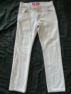 LEVIS 511 Skinny Boys 14 Regular Men's 27 X 27* Light Gray Cotton Denim Jeans - Picture 1 of 11