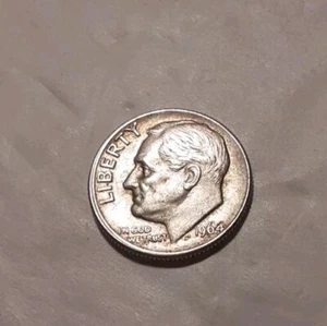 1964 Denver Roosevelt Groschen leicht abgeprägt zirkuliert authentisch - Bild 1 von 12