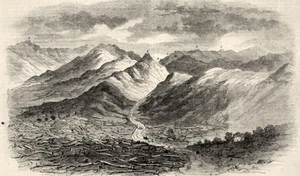 Vista de la Guerra Civil de Cumberland Gap Tennessee con fuertes y posiciones militares impresas - Imagen 1 de 1